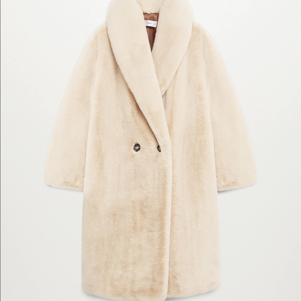 MANGO Fluffy Long Coat